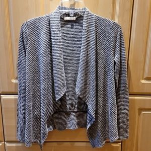 Lush Cardigan Sweater Stripes Black White Sz XS